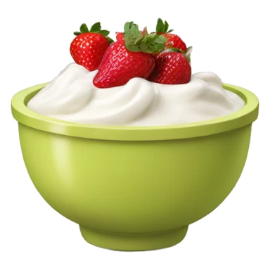yogurt bowl with strawberries and bananas  sticker