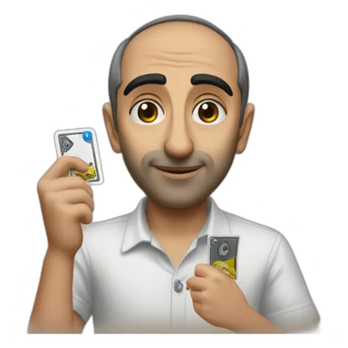 Zemmour with a uno card sticker