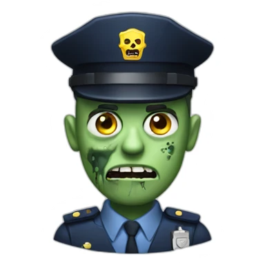zombie security guard sticker