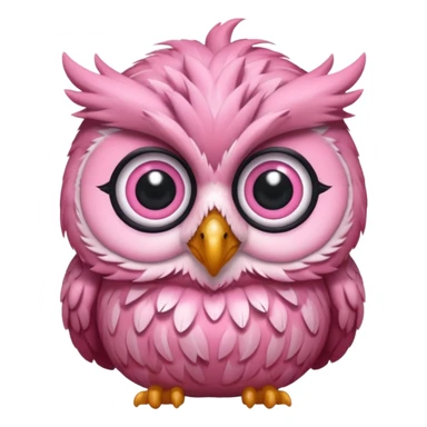 image of a pink owl sticker