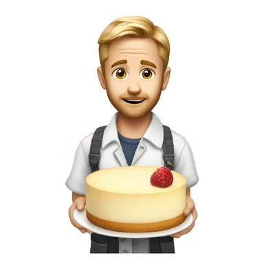 A cutie gosling with cheesecake  sticker