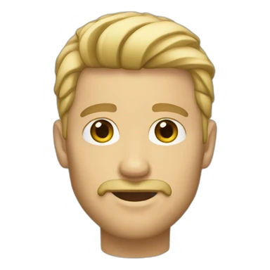 blonde hair goatee, tanned white skin sticker