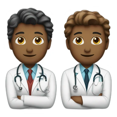 Two doctors in love sticker