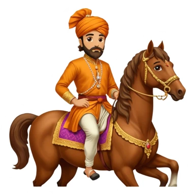Chatrapati Shivaji Maharaj with horse sticker