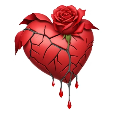 Put The Broken Heart Emoji And Wilted Rose Emoji Together sticker