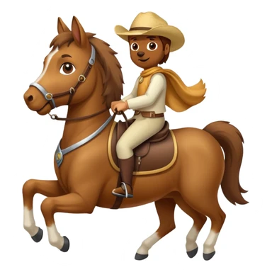dog ridding a horse  sticker
