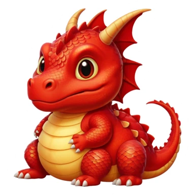 fat choncc baby red dragon sticker