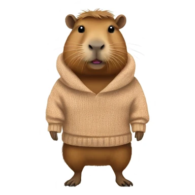 Capybara with a sweater sticker