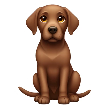 Brown Sweet Labrador with a cute looking face sticker