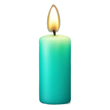 Turquoise coloured candle sticker