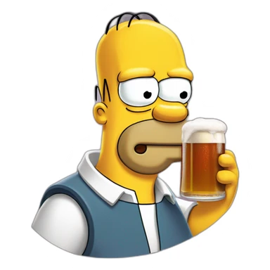 Homer simpson biere sticker