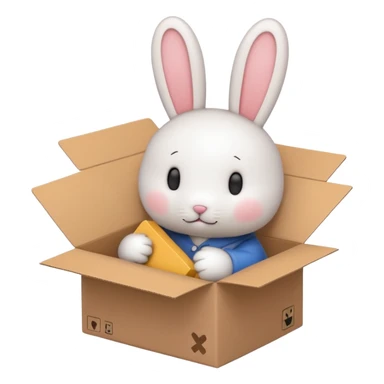 Cute miffy with box sticker