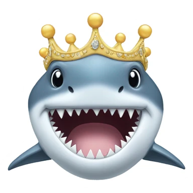 A shark wearing a tiara  sticker