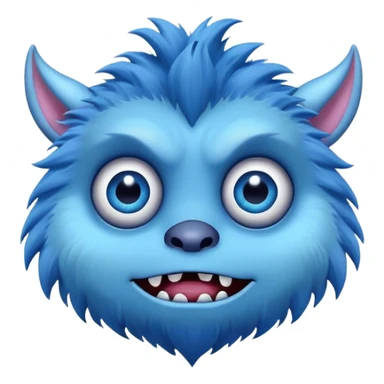 funny monster with two eyes and four ears sticker