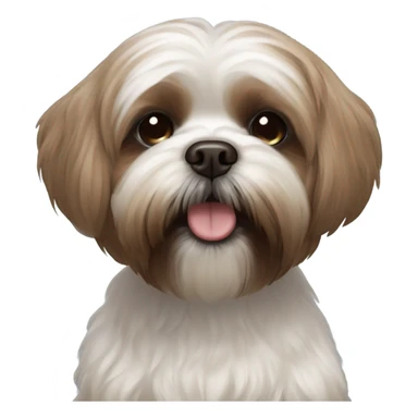 Brown shih tzu bichon  sticker