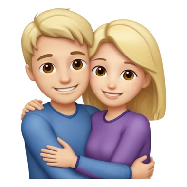 Couples hugging each other  sticker