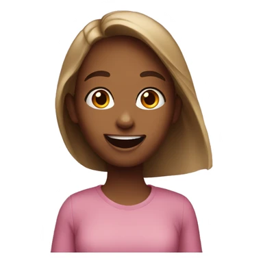 A girl having fun sticker