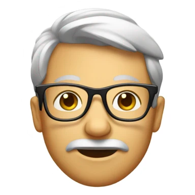 face wearing glasses with magnetic frames sticker