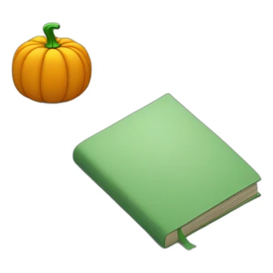 Pumpkin with a Green book sticker