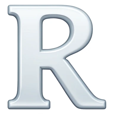Generate the letter R with a white background in emoji form. sticker