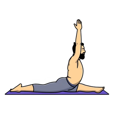 A man doing rehabilitation exercises on a yoga mat sticker