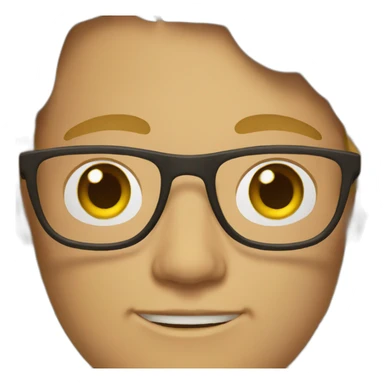 My emoji with specs sticker