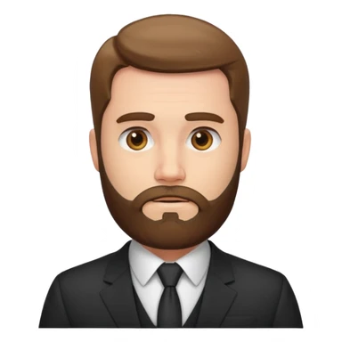 bearded man in a suit sticker