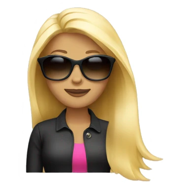Blond woman with sunglasses  sticker