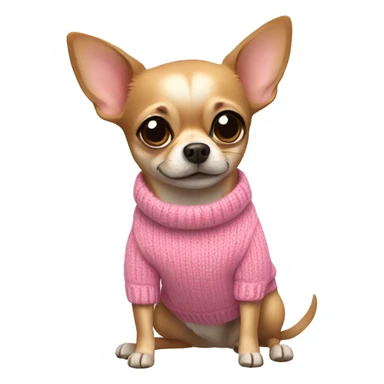 chihuahua with a pink sweater  sticker