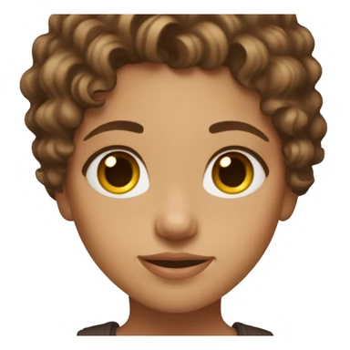 Girl with hazel color eyes, Brown-haired girl with wavy hair sticker