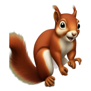 red squirrel painted sticker