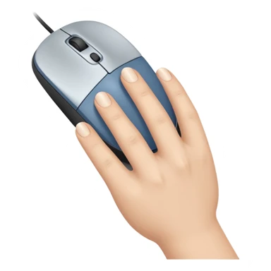 the hand using the mouse sticker