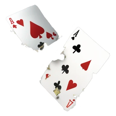 poker cards scatter in space sticker