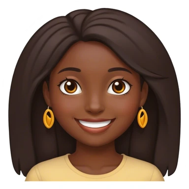 smiling dark-skinned girl portrait sticker