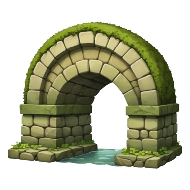 a simple rustic stone bridge sticker