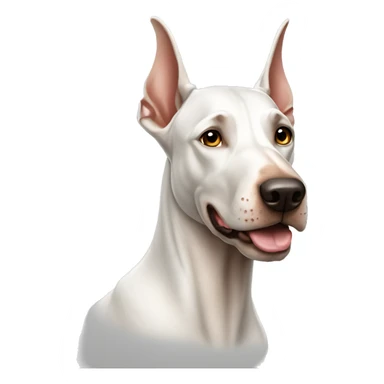 The white Doberman sticker