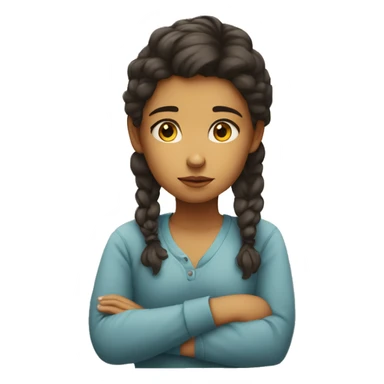 girl who is deep thinking sticker