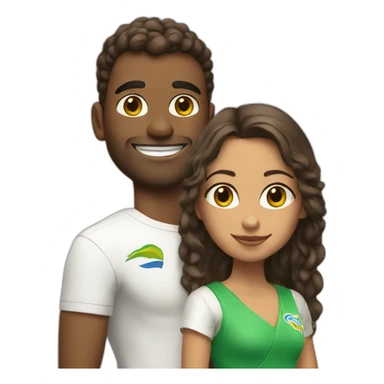 bastien and ines in rio de janeiro sticker