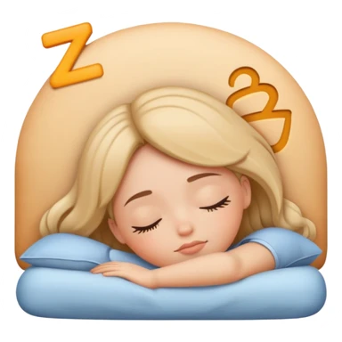 girl sleeping with ZZZ symbols above her head sticker