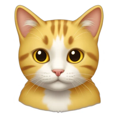 Gato lindo amarillo sticker