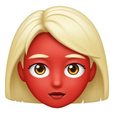 Faca um emoji com cabelo branco de anime e um dos olhos pretos com o meio vermelho sticker