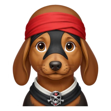Perro salchicha pirata sticker