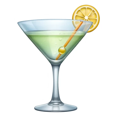 empty cocktail glass sticker