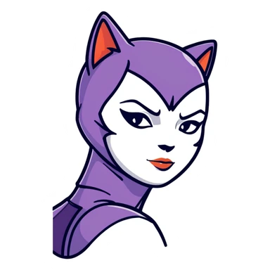 Catwoman face sticker