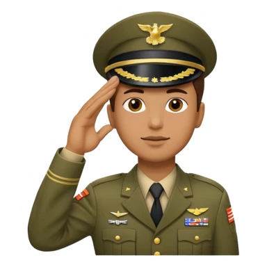 American soldier showing respect sticker