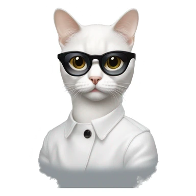 Cat in balenciaga glasses  sticker