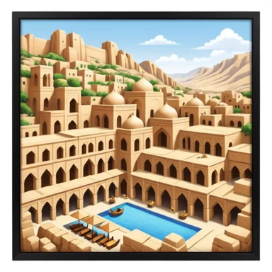 ancient persian city, no frame sticker