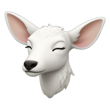 The white deer sleeping in the sticker