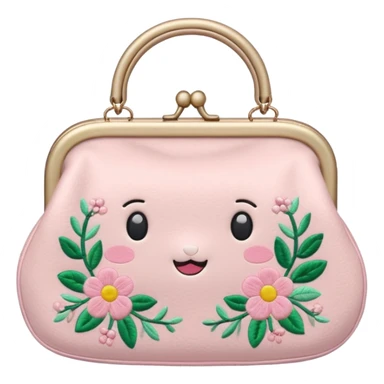 Light pink kawaii purse sticker