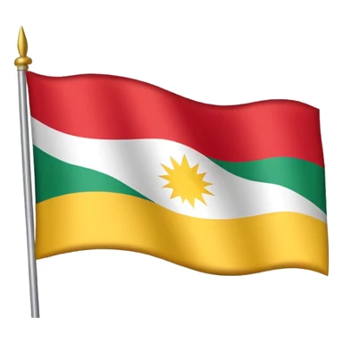Wavy Kurdistan flag emoji sticker